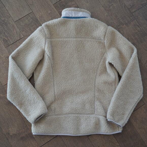 Patagonia Classic Retro X Fleece Jacket Cream Womens Size Large - Picture 3 of 7